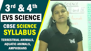 3rd & 4th EVS Science | CBSE Science Syllabus | Terrestrial Animals, Aquatic Animals, Amphibians