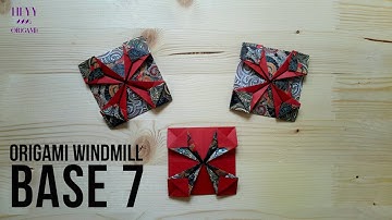 Origami Windmill Base Variations Tutorial 7