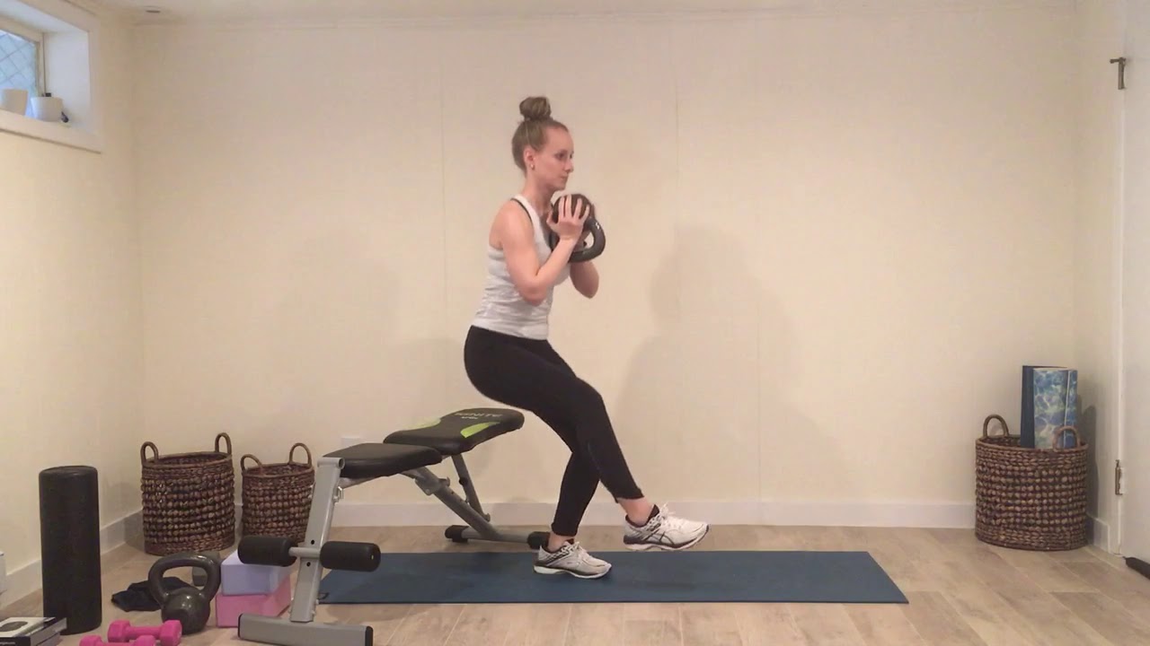 Goblet Single Leg Squat - YouTube