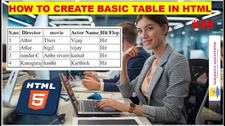 HOW TO CREATE BASIC TABLE || HTML || TAMIL