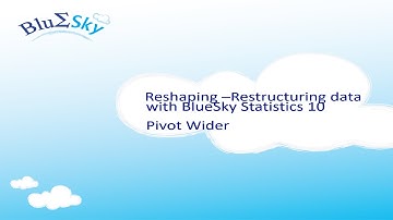 Reshape / Restructure-Long to Wide