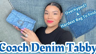 💙 Coach Denim Quilted Tabby 20 Unboxing & What Fits In My Bag