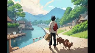 Royal Free Clip Back Head Shot Of Anime Male Walking Dogs 4K