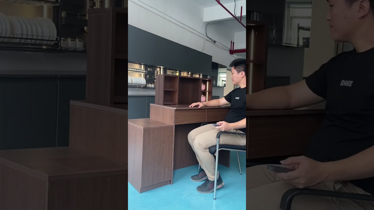 Dresser and Writing table Hidden inside Automatic Raise Storage racks Intelligent system Hardware