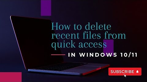 How to remove recent files from quick access in windows 10 │How to delete recent files in Windows 10