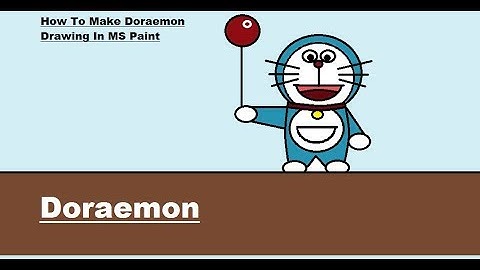 How to draw Doraemon  Drawing in MS paint for kids