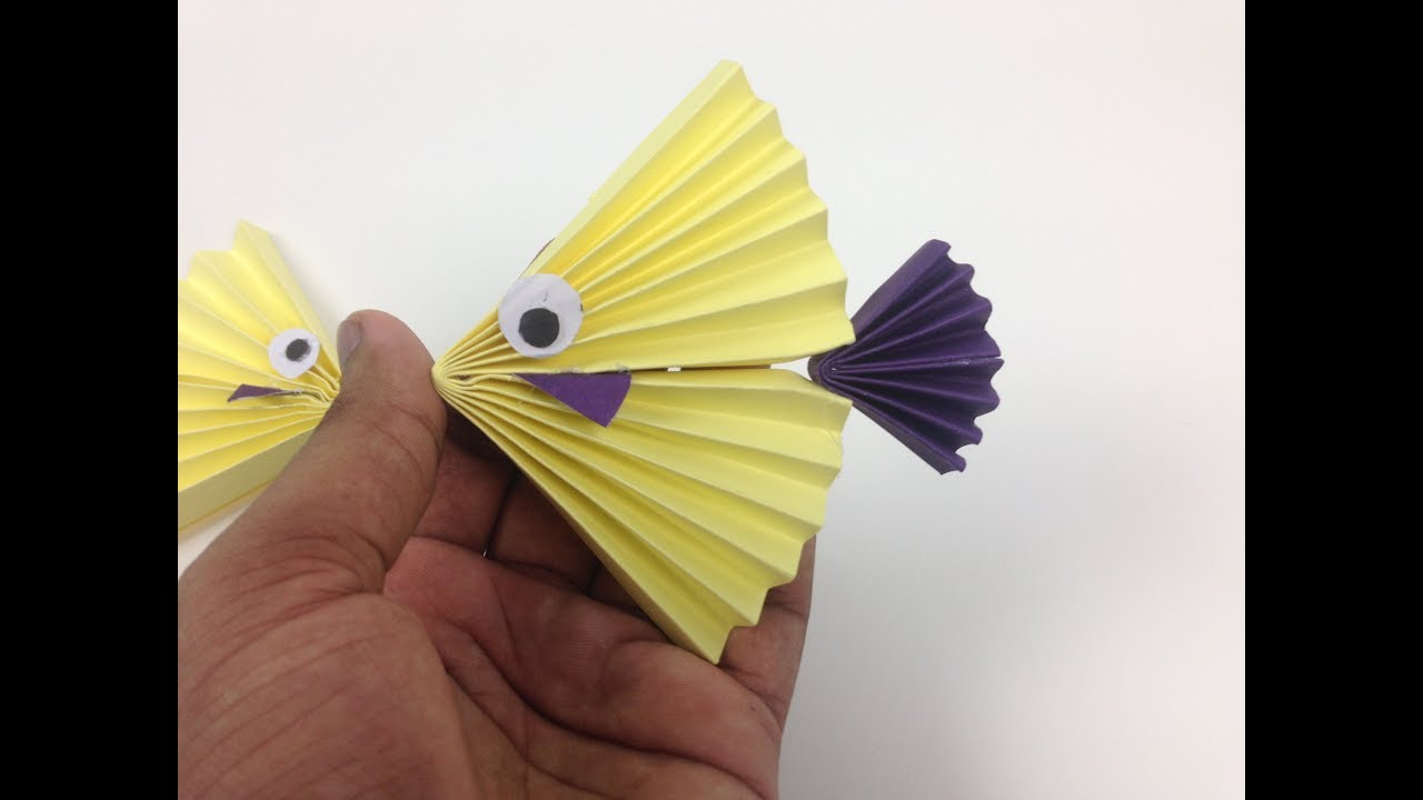 Easy Paper Crafts For Kids Step By Step How To Make A Fish Out Of Paper Paper Fish Tutorial Diy Youtube