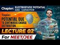 Potential due to continuous charge distribution|Electric potential 02|physics for class12th|NEET|JEE
