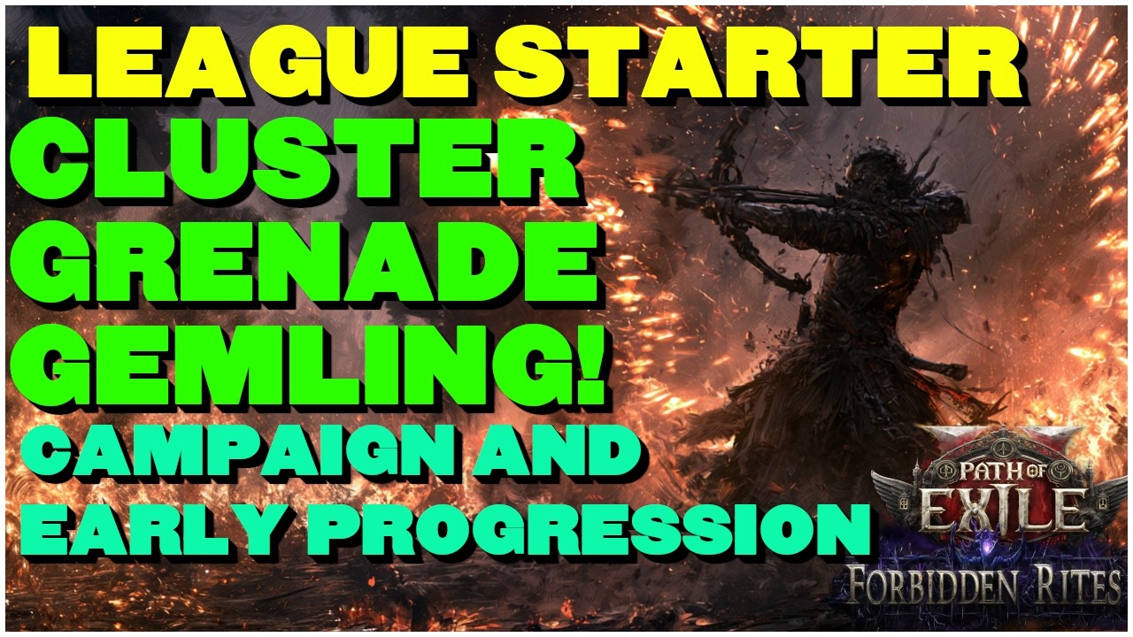 [POE 2 0.55] Cluster Grenade Mortar Cannon Gemling. The Smoothest League Starter I Have Ever Played