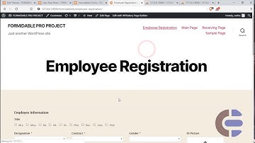 Advanced Forms Formidable Pro Employee Registration (Part 3 - Final)