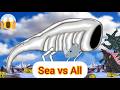 Sea eater vs All sea ||Sea Eater vs Monsterverse Godzilla Earth, Zilla Fusion Battle Animation1