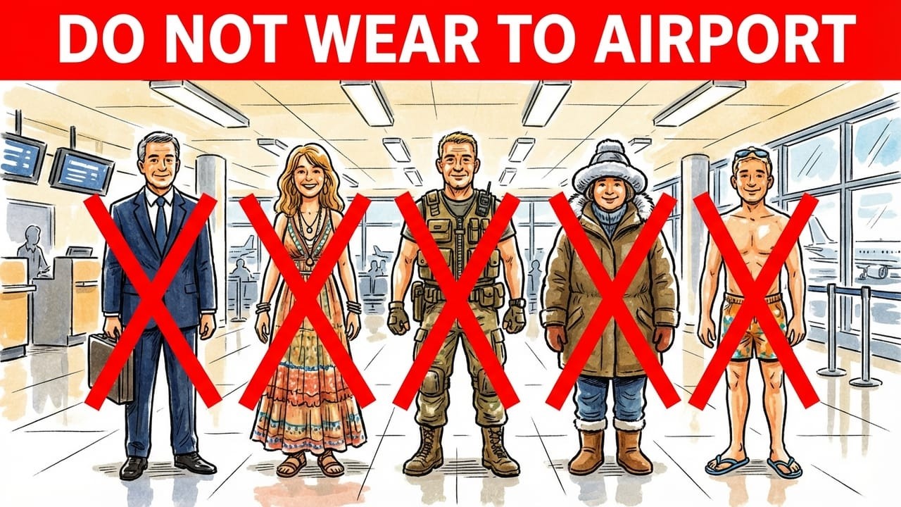 НЕ надевайте эту одежду в аэропорт (особенно пожилые люди).
