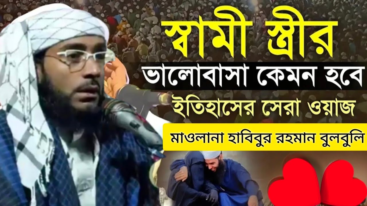 স্বামী-স্ত্রীর ভালোবাসা কেমন হবে ইতিহাসের সেরা ওয়াজ||মাওলানা হাবিবুর রহমান বুলবুলি সাহেব