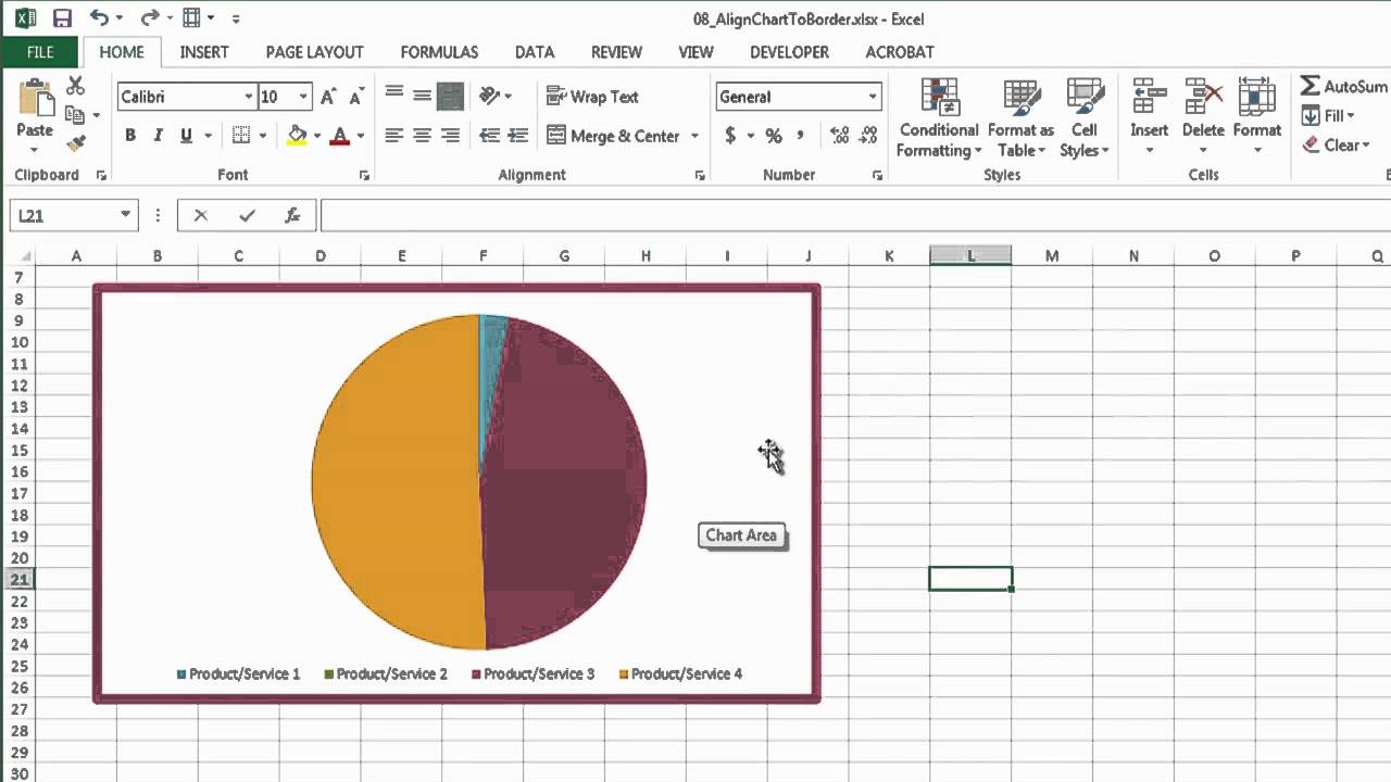 Chart Object Border Excel