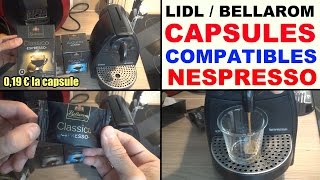 capsules café lidl bellarom compatible nespresso test avis dosettes lidl -  YouTube