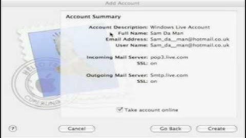 How To Receive MSN, HOTMAIL, WINDOWS LIVE EMAILS ON MAIL - Mac Os X - NO PROGRAMS NEEDED!