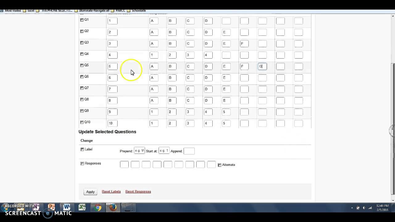 Illuminate: Answer Sheet design - YouTube