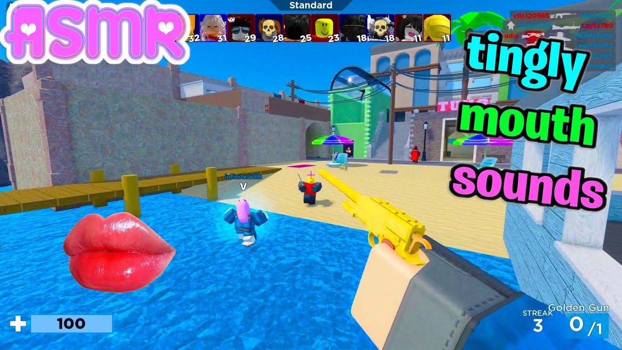 ASMR Roblox 🍀 Arsenal Relaxing Gameplay Tingly Mouth Sounds + Hand Sounds 💤