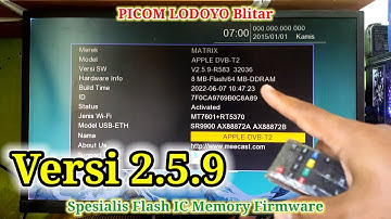 Upgrade Versi 2.5.9 Firmware STB MATRIX APPLE HD MERAH DVB-T2 Update Terbaru PICOM LODOYO Blitar