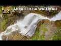 Relaxing Hike Mendelikha Waterfalls Park 4K🎧Binaural 3D Ambient Nature Sounds Mountain Walking Tour