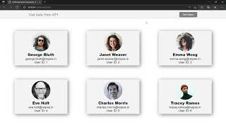 How to Fetch User Data using Fetch API in React JS or HTML, CSS & JS