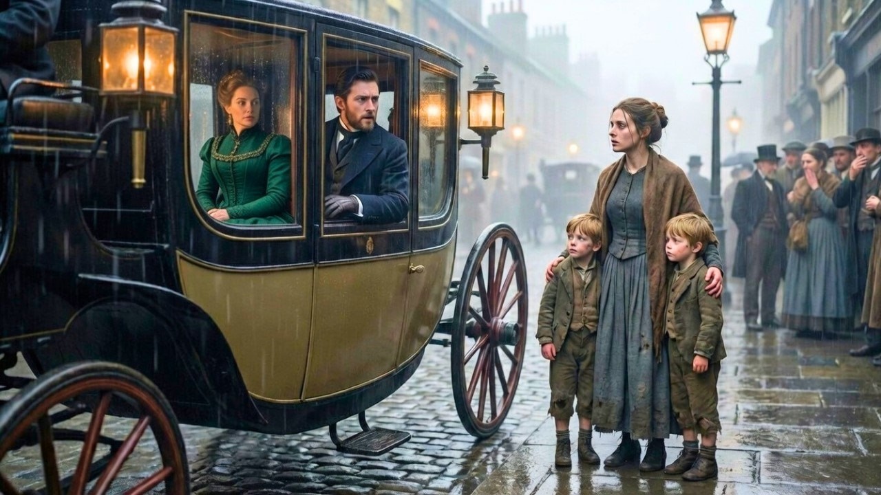 The Duke’s fiancée didn’t know why he stopped the carriage… until she saw the poor maid’s twins