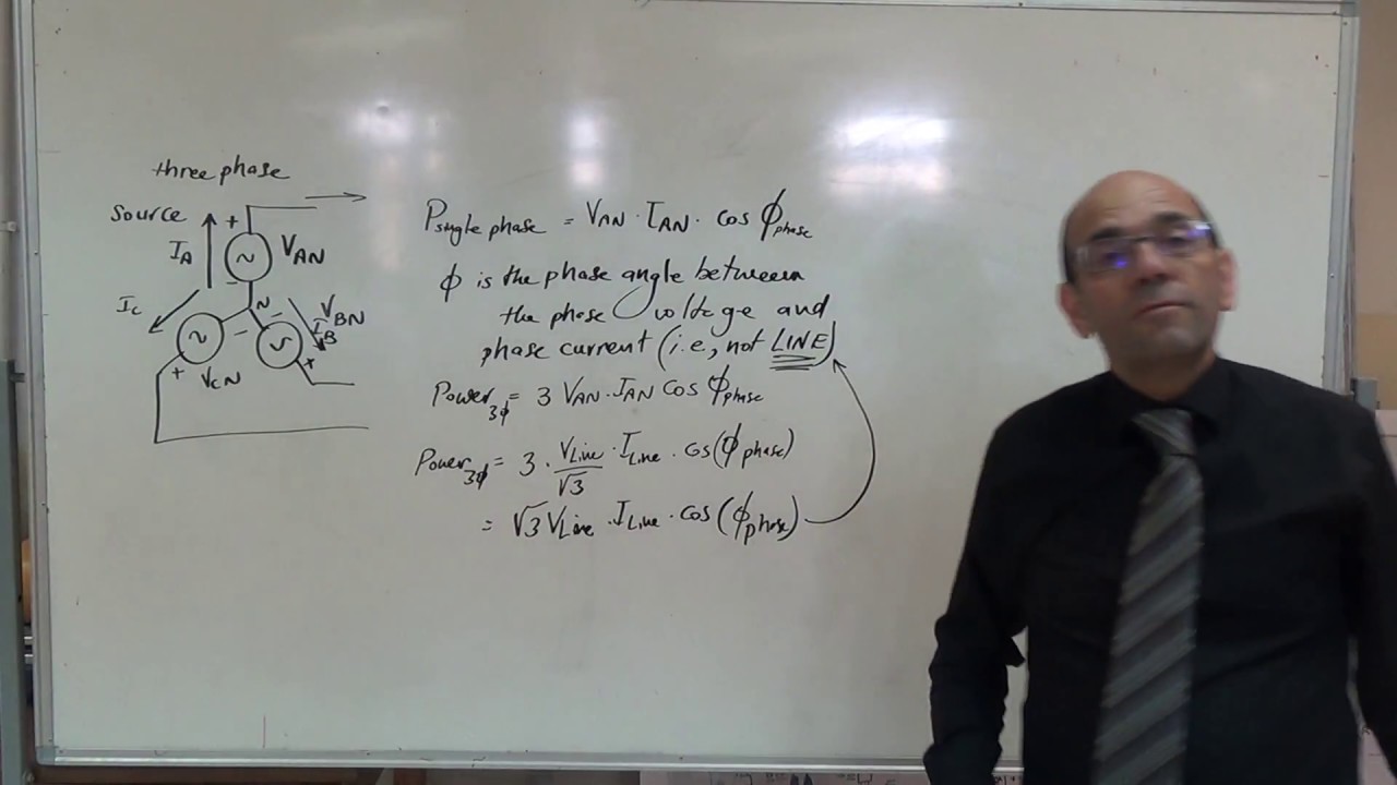 The Phase Angle that is used in the Power Formula for 3 Phase, 7/2/2018