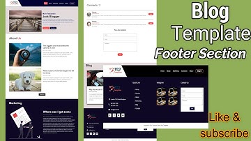 Footer Part | React Blog Template using Styled Components and Smooth Scroll & Fully Responsive