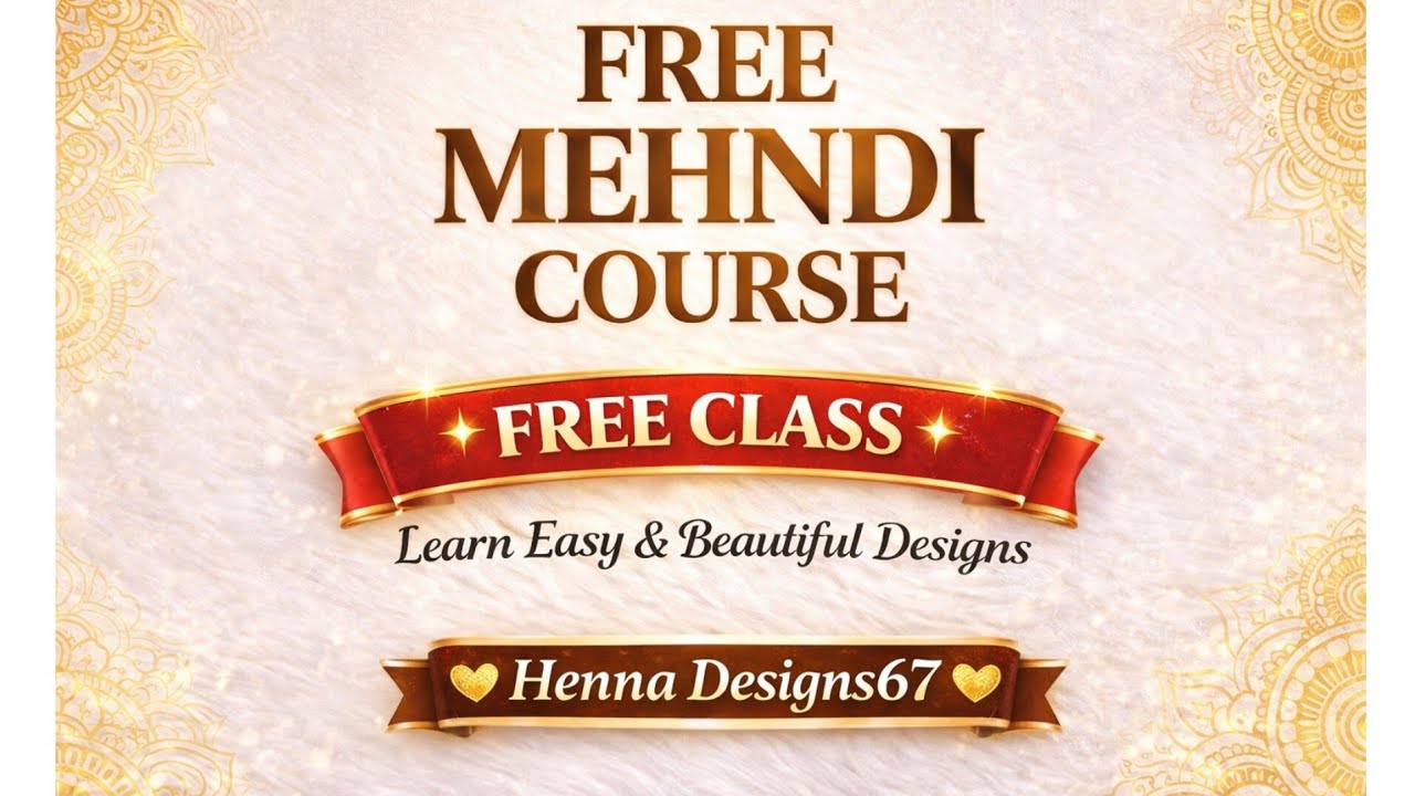 FREE MEHNDI CLASS: Easy Back Hand Mehndi 🌸5 Minute Mehndi Design 🫰 Quick Mehndi Tutorial ✨