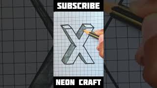 3d  X  | Neon Craft | shorts shortvideos youtubeshorts