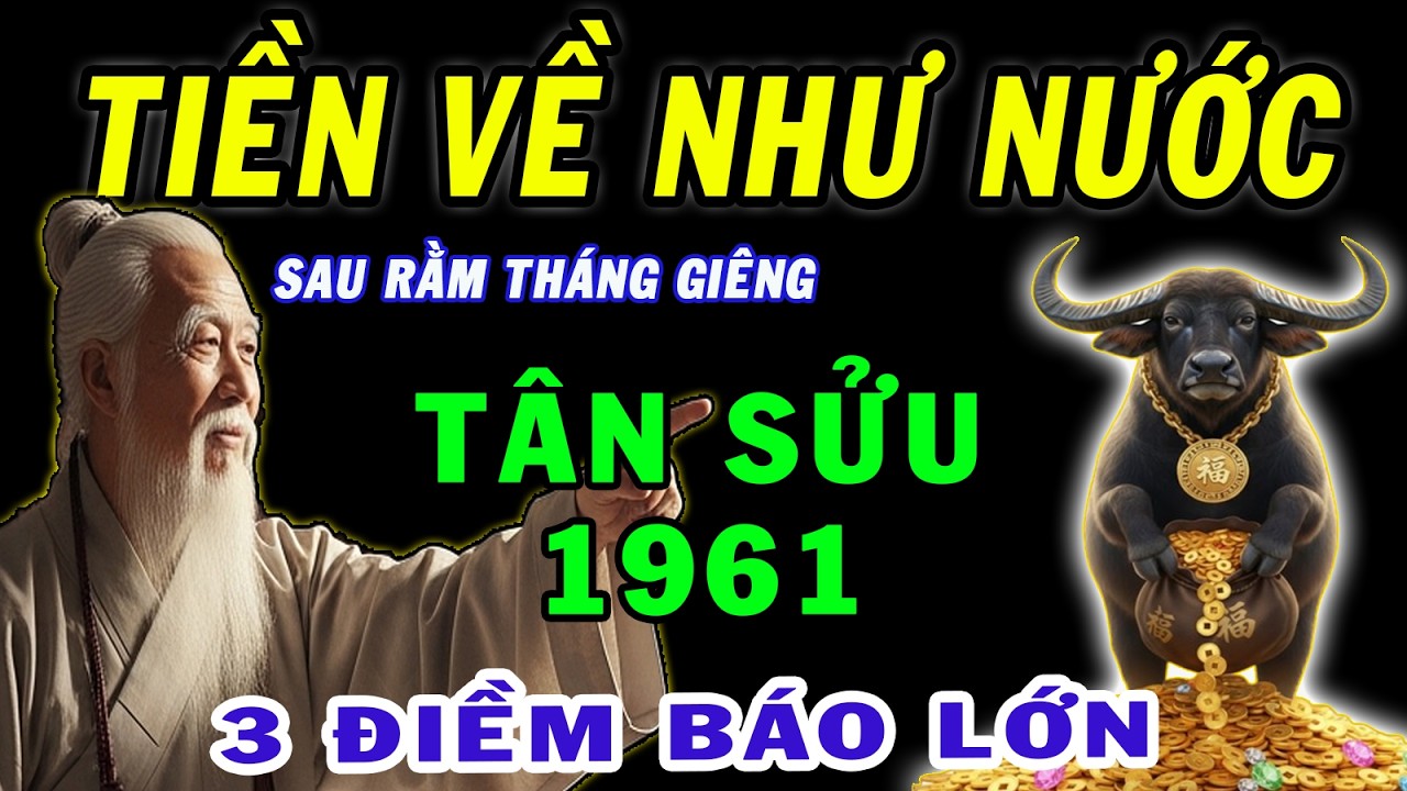 Thầy Phong Thuỷ Dặn Tân Sửu 1961 Chú Ý 3 Điềm Báo Tiền Bạc Ùn Ùn Kéo Về, Cực Giàu