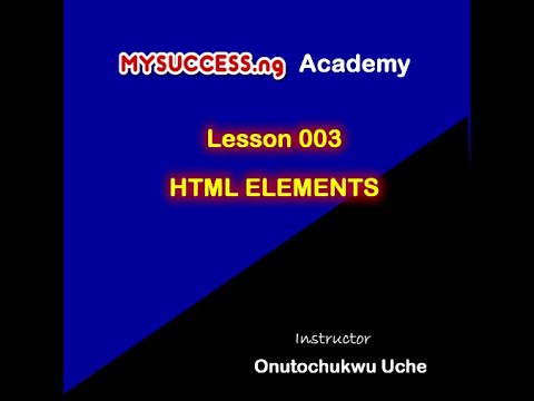 HTML Elements and Nested Elements