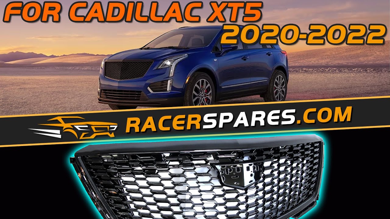 RacerSpares Black Diamond Front Bumper Grille Fits 2020-2023 Cadillac