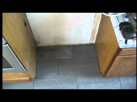 Kitchen Floor Tile Installation Tips - Behind The Refrigerator