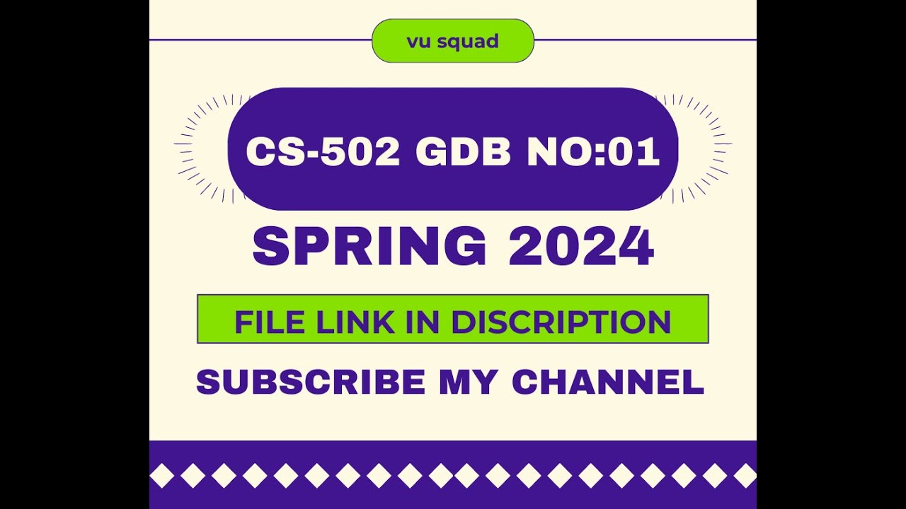 CS-502 GDB NO:01 SPRING 2024