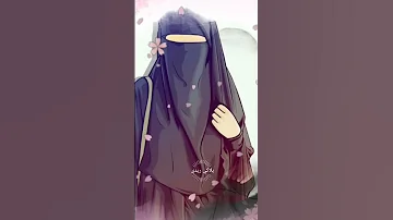 جلبابها قفازها أيضا تغطي وجهها نشيد عن النقاب بدون موسيقى 