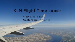 KLM Flight Time Lapse Milan Linate to Amsterdam Schiphol B737800