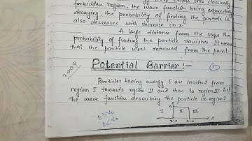 Potential Barrier Problem