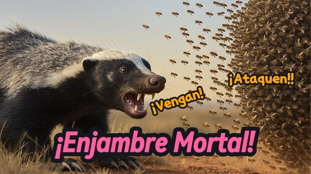 Cientos de abejas… y ni se mueve 😨