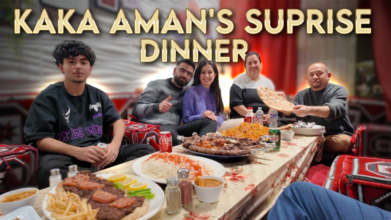 Kaka Aman Surprises Everyone With Dinner | کاکا امان خانواده را برای غذا خوردن بیرون برد |  Vlog224