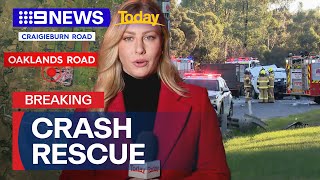 Multiple injured after serious headon crash in Melbourne | 9 News Australia