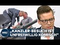 PANZERTURNEN: Kanzler Scholz inspiziert den Gepard-Flag-Panzer | WELT Thema