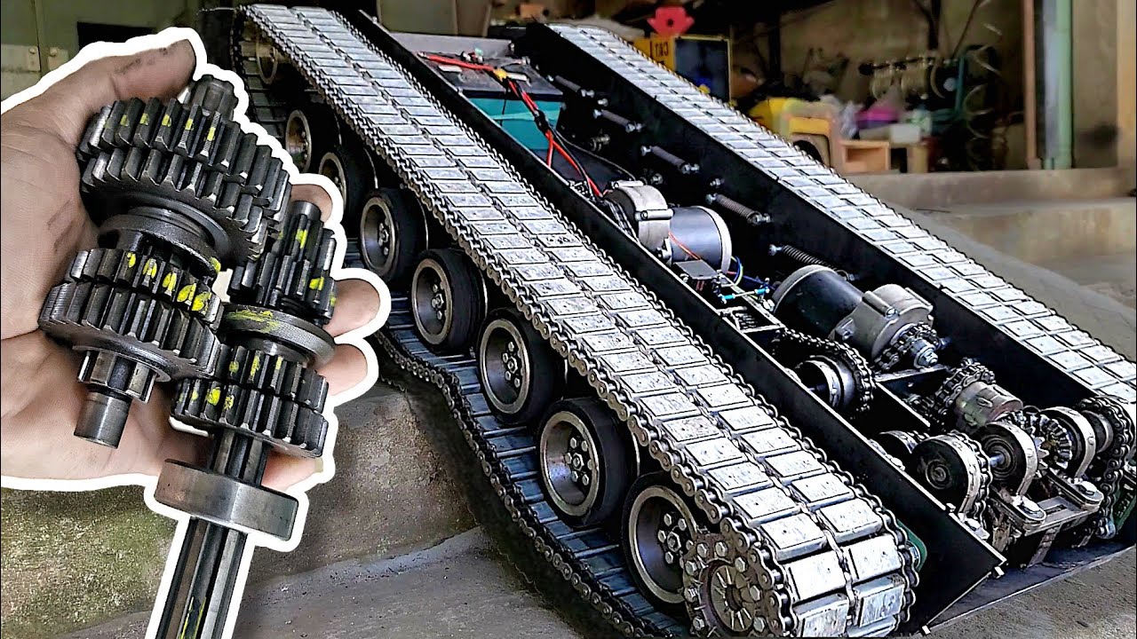 Homemade tank 1/6, part5, upgrade gear | rc action homemade