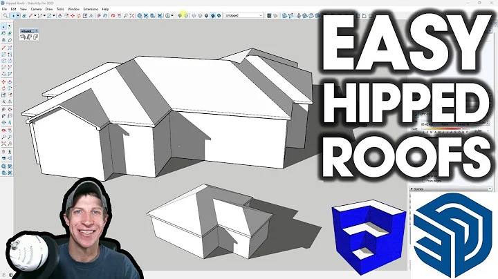 Fast HIP ROOFS in SketchUp with SketchPlus! (New Feature Tutorial)