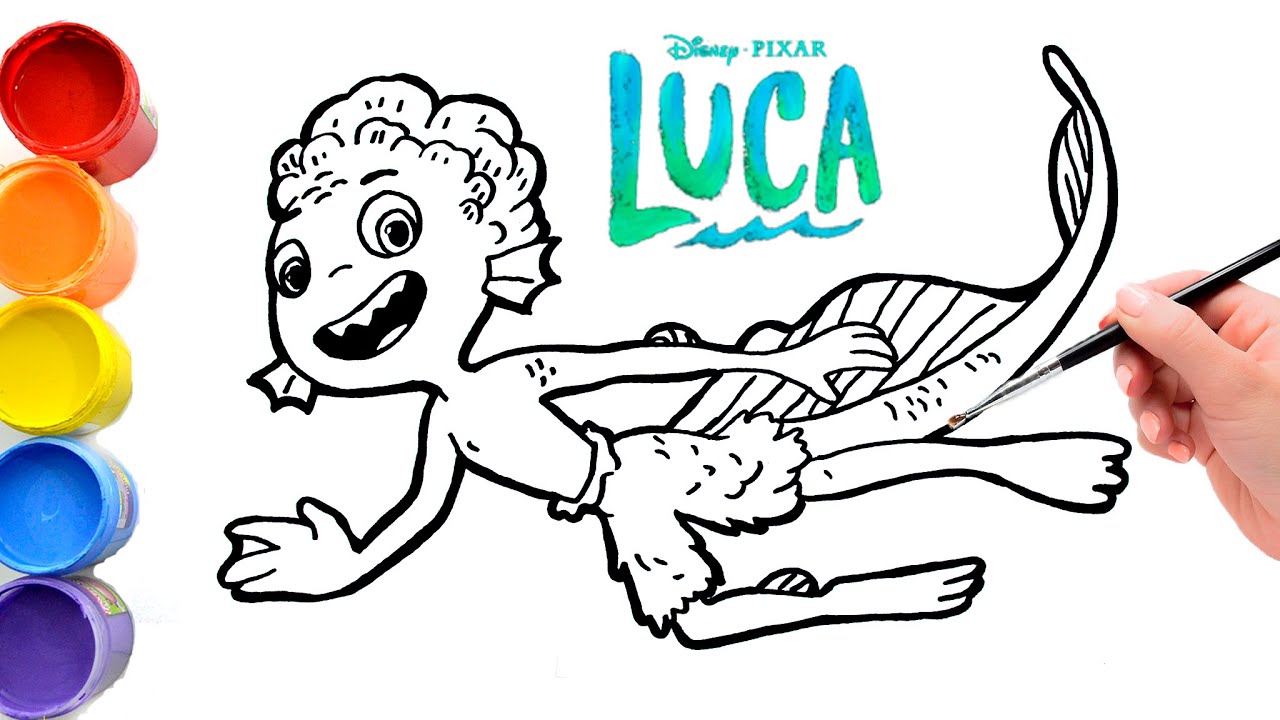 How to Draw LUCA SEA MONSTER - Disney Pixar - YouTube