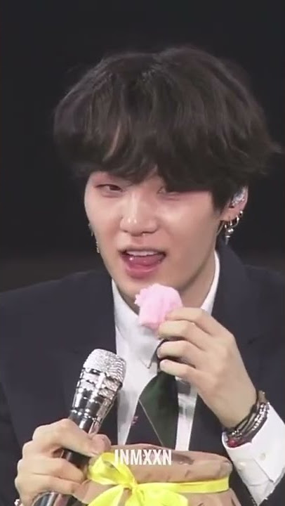 Suga eating cotton candy 🥺. #minyoongi #yoongi #suga #bts