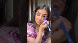 Aqua eye makeup look