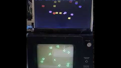 Astro demo game, raster and vector version in Lion fpga computer.