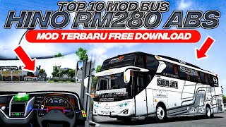 TOP 10 MOD BUS HINO RM280 ABS TERBARU FREE DOWNLOAD | MOD BUSSID