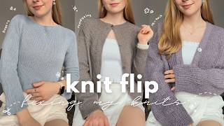 knit flip! 🧶✨ dyeing, frogging & giving my projects a new life | part one